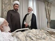عیادت رئیس قوه قضائیه از آیت‌الله نوری همدانی+ عکس