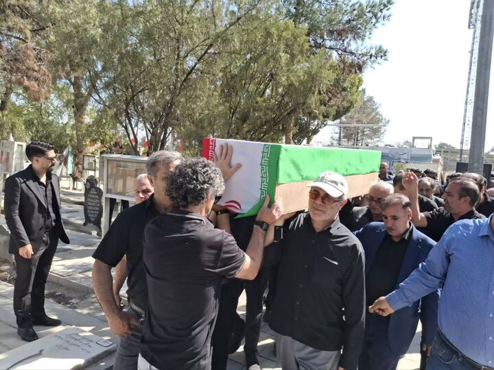 پیکر جانباز شهید انصاری در بهشت زهرا آرام گرفت