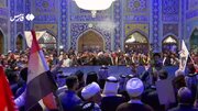فیلم/فریاد استکبارستیزی روسای عشایر عراق در جوار مزار رهبر شهید
