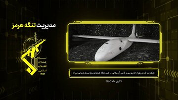 شکار یک فروند پهپاد جاسوسی در غرب تنگه هرمز