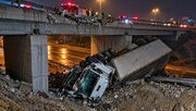 سقوط مرگبار تریلی از پل در کمربندی بومهن