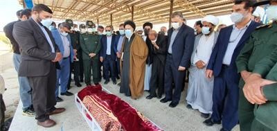 مراسم تشییع و خاکسپاری فرزند شهید یاسوجی برگزار شد