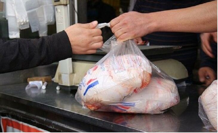 قیمت گوشت مرغ در بازار بین 50 تا 58 هزار تومان
