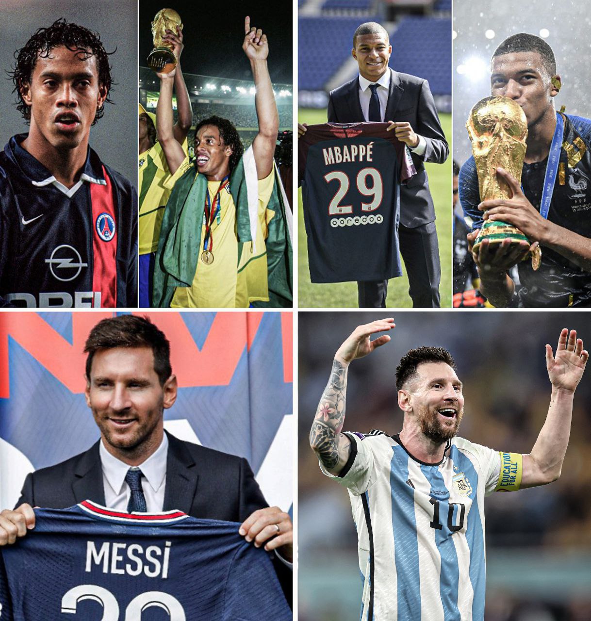 قدرت جادویی پیراهن PSG در قهرمانی جام جهانی؛ مسی در مسیر رونالدینیو و امباپه؟