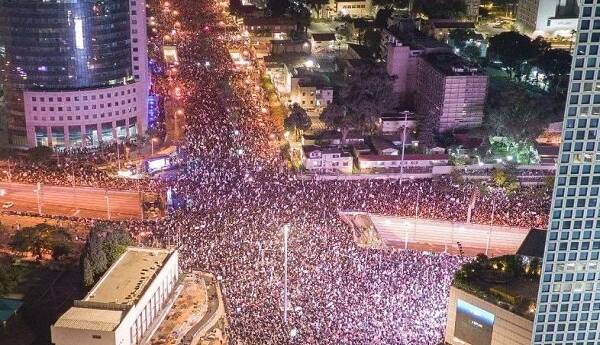 اعتراضات علیه «نتانیاهو» رکورد زد؛ 150 هزار معترض کف خیابان‌ها
