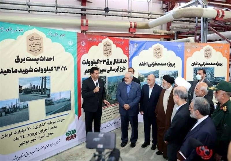 افتتاح 15 طرح بزرگ صنعت آب و برق بوشهر با دستور رئیس جمهور