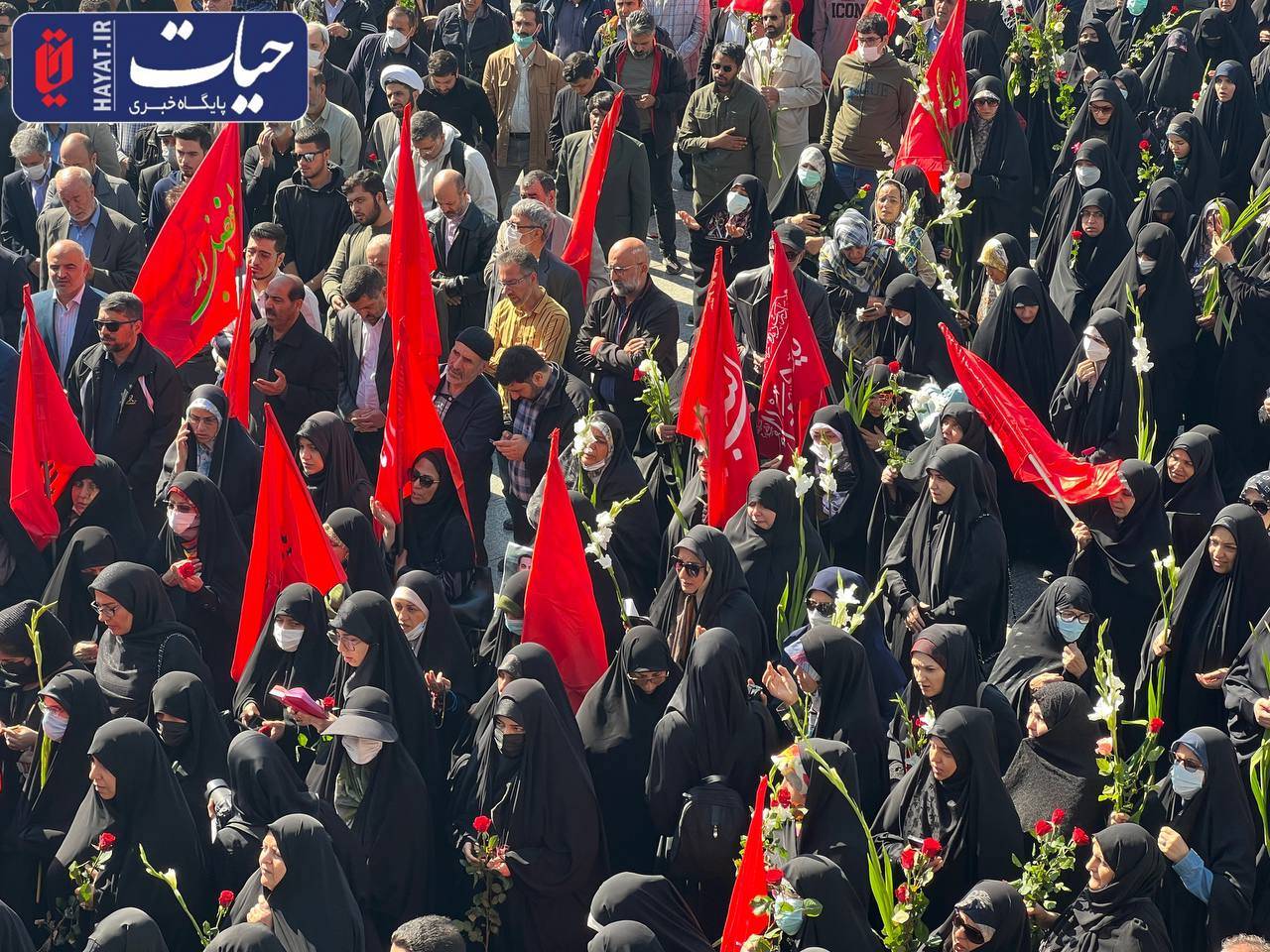 فیلم/ مراسم تشییع شهیدان حیدری و مهقانی در تهران