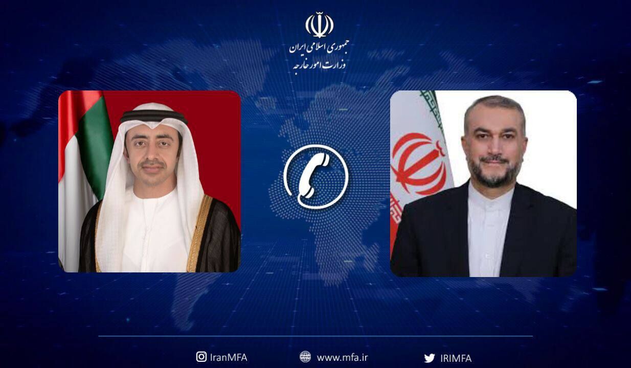 تاکید وزیران خارجه ایران و امارات بر اهمیت توسعه همکاری‌ها