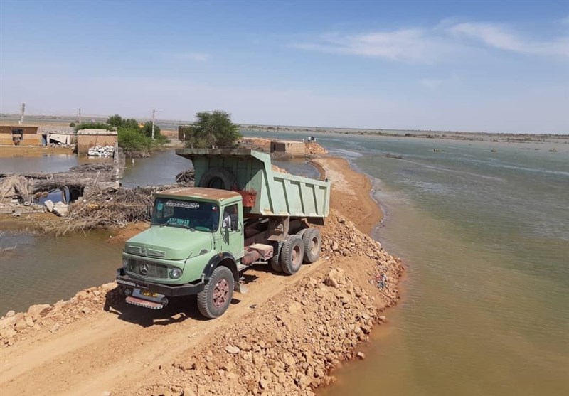 احداث سیل‌بند توسط گروه‌ تفحص شهدا در شیخیطر سوسنگرد