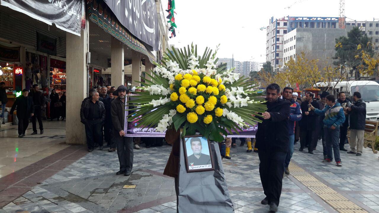تشییع و خاکسپاری جانباز شهید در مشهد الرضا